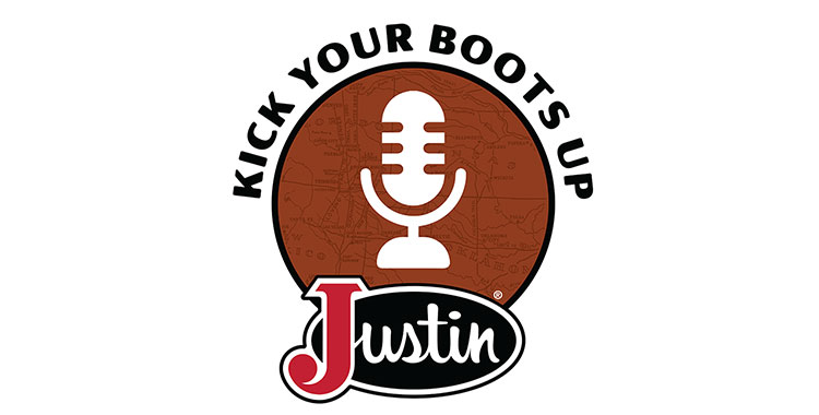 Kick Your Boots Up. Justin logo